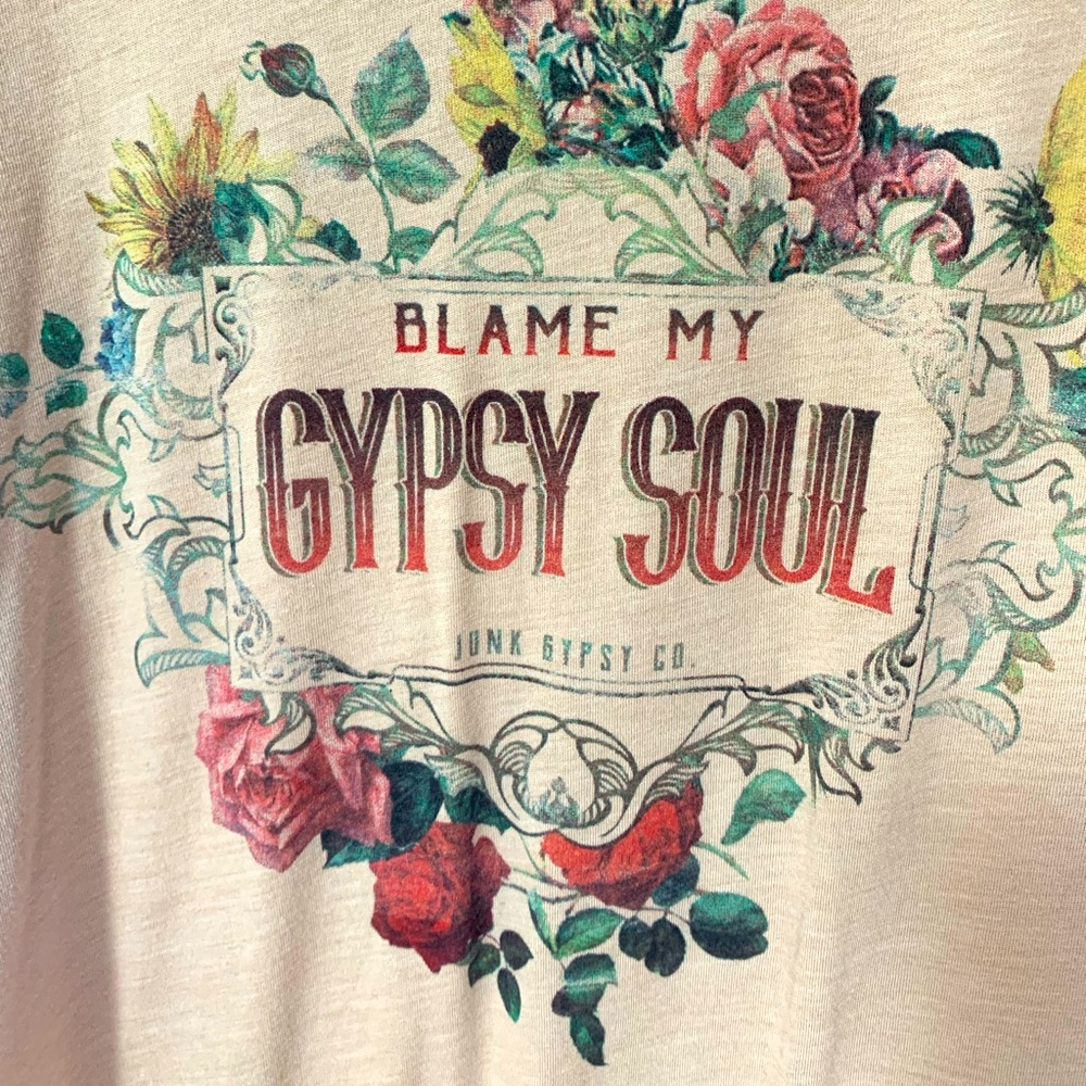 NWT Junk Gypsy Tee | “Blame My Gypsy Soul” | Size Large, Unisex